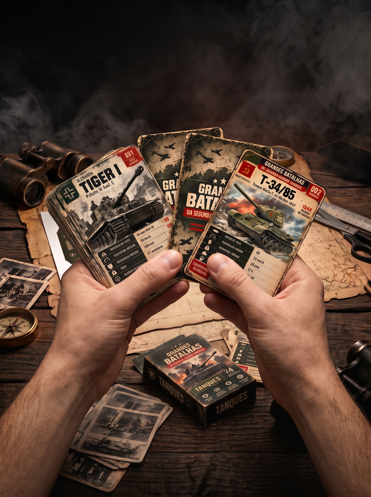 Cartas do jogo Grandes Batalhas da Segunda Guerra Mundial